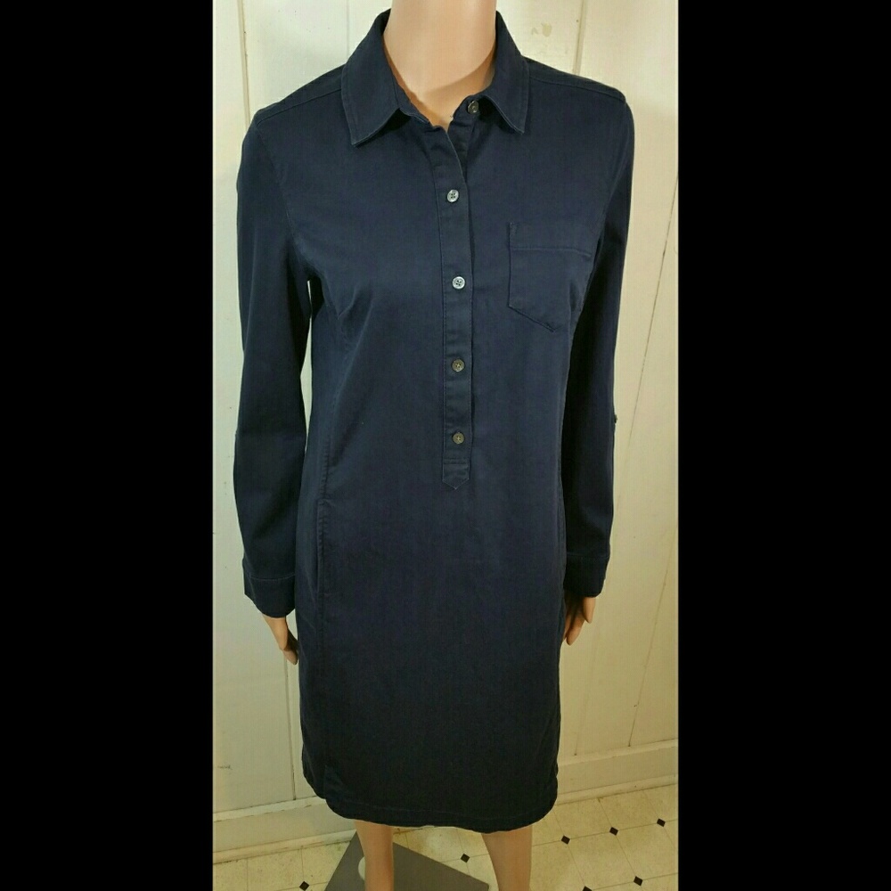 J Jill Live In Chino Shirt Dress